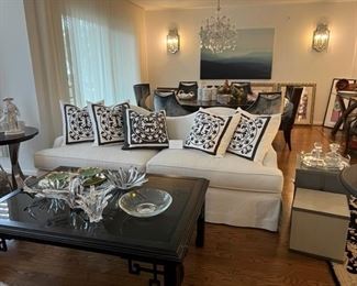 living room and dining room furniture. Henredon, Baker, Kravet