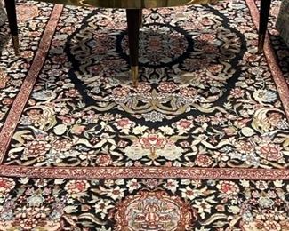 Kravet coffee table, vintage rug