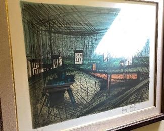 Color lithograph by Bernard Buffet 19.5” x 25.5” “La Port” signed lower right in margin 250/250