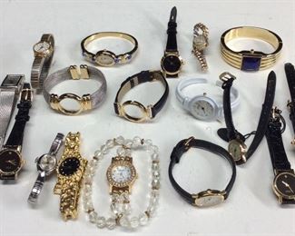 ASSORTED VTG. WATCHES, BULOVA, NOLAN MILLER, TIMEX, CENERE, PIERRE JAQUARD, R&R