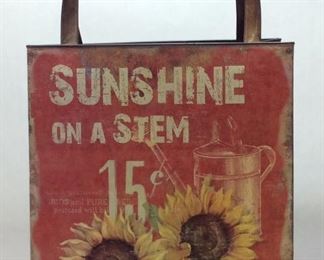 METAL ‘SUNSHINE ON A STEM’ BUCKET PLANTE