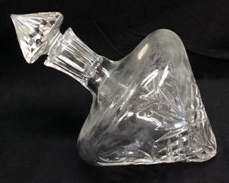 VTG. SPIN TOP CRYSTAL DECANTER