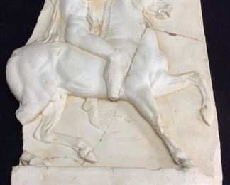 1907 HELLENISTIC GREEK HORSEMAN RELIEF P