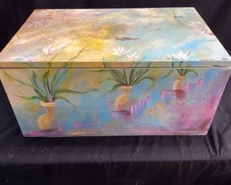 FLORAL PAINTED TRUNK