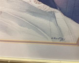 (2) SIGNED H.HUNTLEY FRAMED