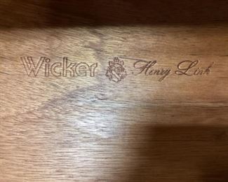 PAIR OF HENRY LINK WICKER NIGHTSTANDS