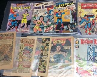 VTG. COMIC BOOKS, SUPERMAN, BATMAN, DC COMICS, RICHIE RICH