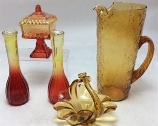 VINTAGE AMBERINA GLASSWARE
