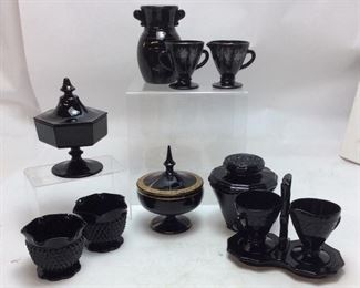 VINTAGE ONYX & AMETHYST GLASS GROUP