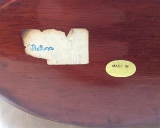 PAIR OF VTG. WOODEN BASE & BRASS NECK