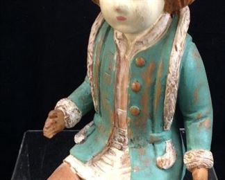 RARE ANTIQUE SARREID LTD ITALIAN WOOD CARVED DOLL