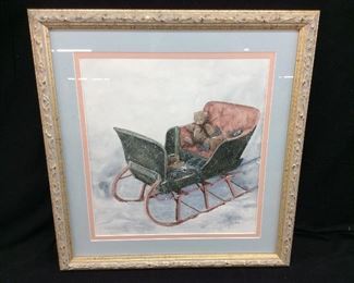 SIGNED DELIA VESTAL FRAMED PRINT