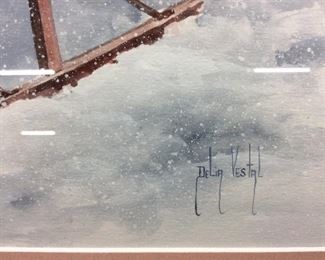 SIGNED DELIA VESTAL FRAMED PRINT