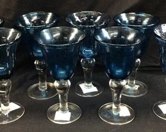 (8) CORSICA HOME BLUE GLASS