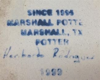 VTG. SIGNED MARSHALL POTTERY PITCHER