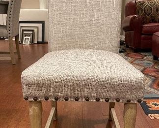 Set of 4 Upholstered Dining Chairs with Nailhead Trim. Each Measures 20" Seat Height 19" W x 21" D. Photo 1 of 3.