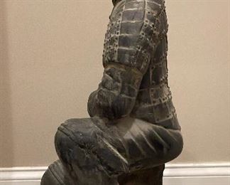 Ma Shi'ao Replica Qin Dynasty Terracotta Warrior - The Archer. Measures 16" D x 36" H. Photo 2 of 3. 