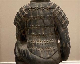 Ma Shi'ao Replica Qin Dynasty Terracotta Warrior - The Archer. Measures 16" D x 36" H. Photo 3 of 3.