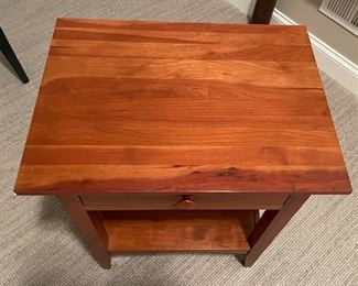 Ethan Allen Cherry Side Table. Measures 23" W x 17" D x 28" H. Photo 2 of 3. 