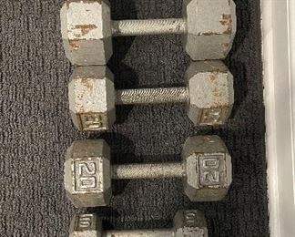 Free Weights - 10, 20, 25 Lbs. 