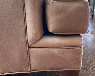 Arhaus Leather Club Chair. Measures 32" W x 40" D. Photo 3 of 3. 