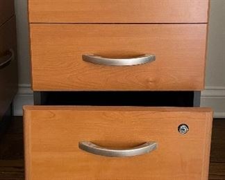 Two-Drawer File Cabinet on Casters. 