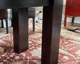 John Erdos Reclaimed Teak Dining Room Table. Measures 86.5" W x 43" D x 31" H with 29" Clearance. Photo 3 of 3.