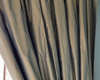 Silk Taffeta Blackout Curtain Panels - 4 Available. Each Measures 99" W x 102" H. Photo 2 of 2.