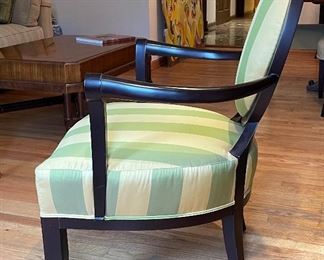 Pair of Barbara Barry for Baker Furniture Arm Chairs. Each Measures 29.5" W x 29.5" D with 19" Seat Height. Photo 2 of 4.