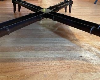 Vintage Baker Furniture Cocktail Table With Drawer and Faux Bamboo Base - 2 Available. Measures 44" W x 28" D x 18" H. Photo 3 of 5.