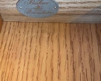 Vintage Baker Furniture Cocktail Table With Drawer and Faux Bamboo Base - 2 Available. Measures 44" W x 28" D x 18" H. Photo 5 of 5.