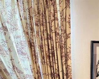 Toile Curtain Panels - 8 Available. Each Measures 74" W x 99" H. Photo 2 of 3.