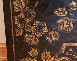 Leather Embossed Panel. Measures 28" x 72". Photo 2 of 2.