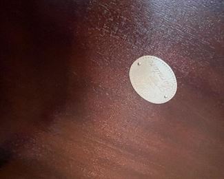 Baker Furniture Demi-Lune. Measures 36" W x 18" D x 31" H. Photo 4 of 4.