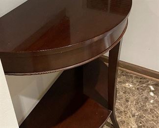 Baker Furniture Demi-Lune. Measures 36" W x 18" D x 31" H. Photo 3 of 4.