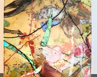 Hand-Blown Glass Tiles - 5 Available. Each Measures 7.75 x 7.25". Photo 1 of 5.