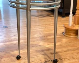 Vintage Roche BoBois Bar Cart on Casters. Measures 25.5" D x 29.75" H. Photo 2 of 2.