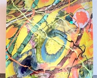 Hand-Blown Glass Tiles - 6 Available. Each Measures 7.75 x 7.25". Photo 3 of 5.