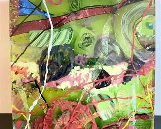 Hand-Blown Glass Tiles - 6 Available. Each Measures 7.75 x 7.25". Photo 5 of 5.