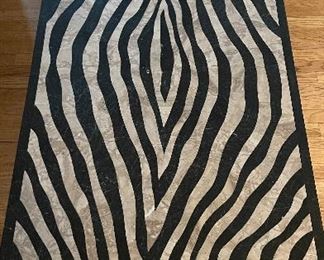 Roche BoBois Faux Marble & Zebra Patterned Cocktail Table. Measures 50" W x 30" x 16" H. Photo 2 of 3.