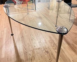 Vintage Baleri Italia Chrome & Glass Dining Table. Measures 92" L x 53" W x 29" H. Photo 1 of 5.