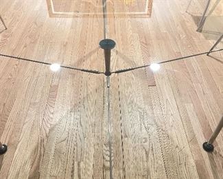 Vintage Baleri Italia Chrome & Glass Dining Table. Measures 92" L x 53" W x 29" H. Photo 3 of 5.