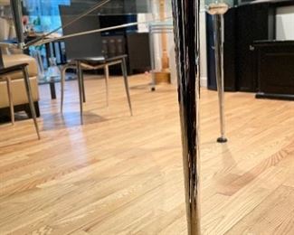 Vintage Baleri Italia Chrome & Glass Dining Table. Measures 92" L x 53" W x 29" H. Photo 5 of 5.