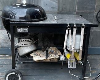 Weber Kettle Grill With Cook Cart & Tools. Photo 1 of 2.