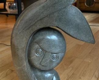 Edward Chiwawa, "Water Spirit," Shona Sculpture. Measures 13" W x 23.5" H.