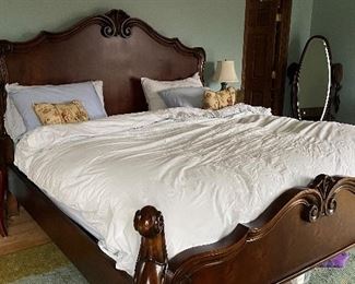 Michael Taylor King Italian Bed Frame. Measures 82" W X 67.5" H. Photo 1 of 3.