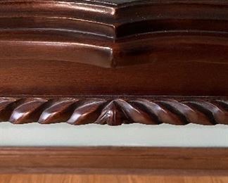 Console in Mahogany Finish with Ball & Claw Feet. Measures 55" W x 16" D x 28" H. Great As Is! But, She'd Be Great Painted, Too! Ask Us For Resources. Photo 2 of 3.