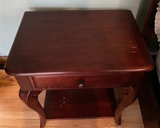 Pair of Side / Bedside Tables. Each Measures 27.5" W x 19" D x 29" H. Photo 2 of 2.