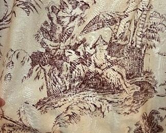 Toile Curtain Panels - 8 Available. Each Measures 74" W x 99" H. Photo 3 of 3.