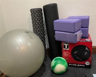 Exercise Ball, Yoga Blocks, Foam Rollers, etc.